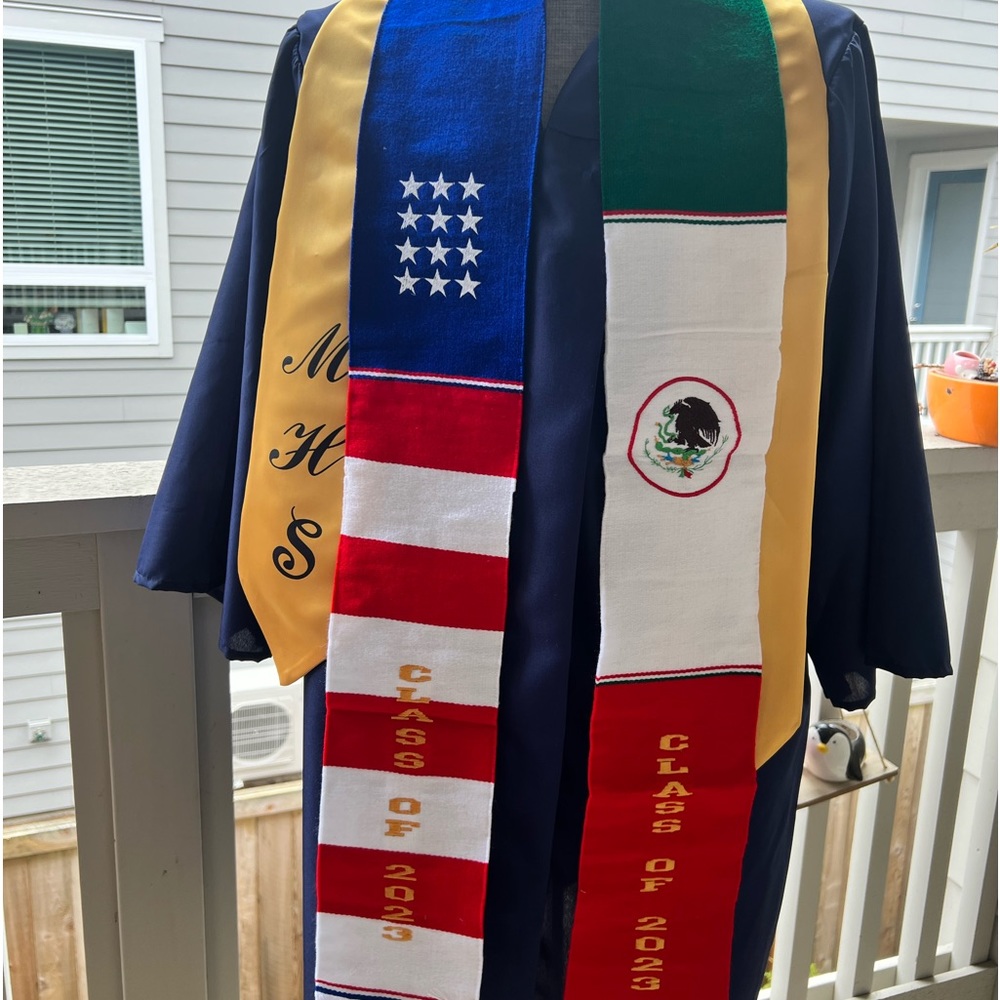 Flag graduation sash